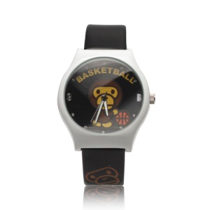 Monkey Playing Basketball Rhinestone Digital Wrist Watch