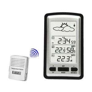 Digital Wireless Weather Station Barometer Indoor Outdoor 100M Range