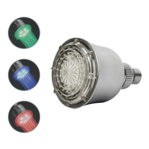 Bell-Shaped Temperature Sensor RGB Light LED Shower Head Sprinkler