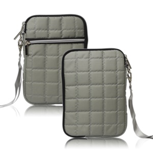 7.8 inch Soft Grid Zipper Carrying Bag Case for Samsung P6800 P6200 Asus Google Nexus 7- Grey