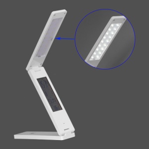 Folding Touch LED Lamp Light with Calendar Thermometer Alarm Clock (18 SMD Leds)