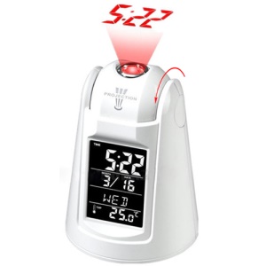 LCD Screen Sound Controlled Talking Projection Temperature Sensor Clock