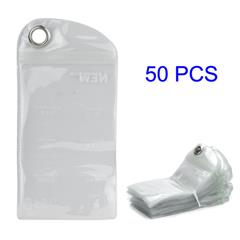 50PCS/Pack Plastic Zip-lock Packaging Bag with Hang Hole for iPhone 5 Samsung i9300 Cases, Size: 16 x 9.5cm - White