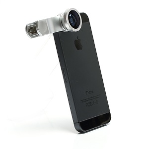Universal Clip 3 in 1 Fisheye-lens &amp; Wide-angle &amp; Macro Lens Kit for iPhone / iPad / Samsung / HTC / LG Phone - Silver