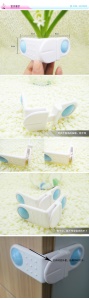 2pcs Corner Wardrobe Door Cabinet Drawer Safety Lock for Child Kids Baby