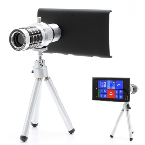 12X Zoom Aluminum Telescope Camera Lens + Tripod + Hard Plastic Cover for Nokia Lumia 920