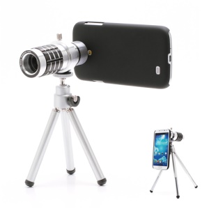 12x Zoom Telescope Camera Lens + Tripod + Hard Plastic Case for Samsung Galaxy S IV S4 i9500 i9505