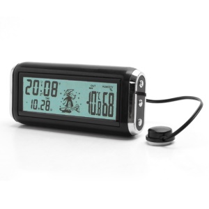 F80 Digital LCD Backlight Multifunction Clock Data Alarm Humidity In / Out Car Thermometer