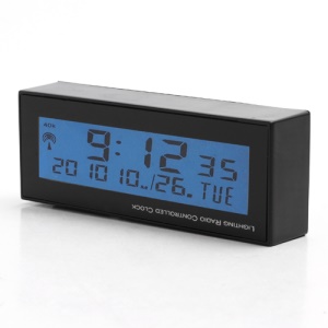 PZ-486 Solar Radio Controlled Car Date Alarm Clock with Backlight