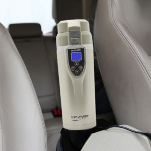 Easyway Car Heated Warm Stainless Steel Electric Mug Kettle Cup FCC-350C - Silver Grey
