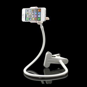 Lazy Bed Desktop Mobile Bracket Mount Holder for iPhone 5 4S Samsung Galaxy S4 HTC Sony etc. - White