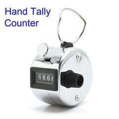 Portable 4 Digit Number Display Clicker Metal Hand Tally Counter for Golf Sport
