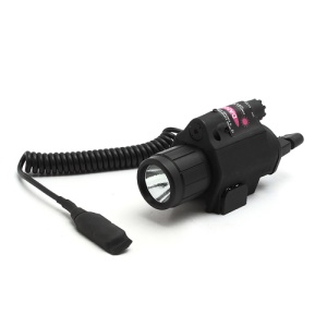 Compact Pistol Rail Mounted Tactical Infrared Laser Sight Flashlight