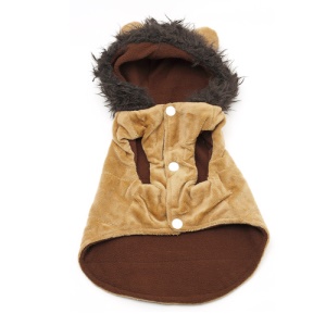 Cute Pet Dog Autumn Coat Costumes Doggy Clothes Hood, Size: M