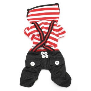 Fashion Stripe Summer Pet Puppy Dog Soft Clothes Apparel, Size: M