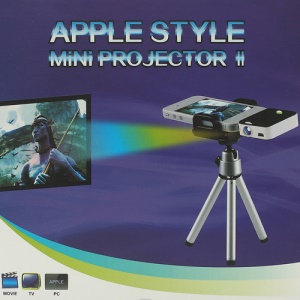 Mini Portable Multimedia Projector for 30pin Interface iPod iPhone Apple Devices + Tripod + Remote Control