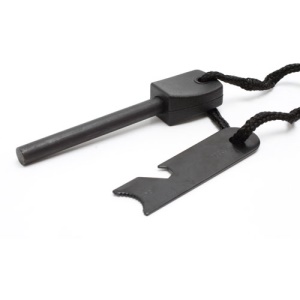 4 in 1 Outdoor Survival Emergency Flint Fire Starter + Whistle + Ruler + Bottle Opener Tool