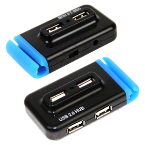 Super Mini Hi-Speed 4 Ports USB2.0 HUB for Laptop PC