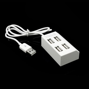 480Mbps Hi-Speed 4-Port USB2.0 Hub for Laptop PC - White
