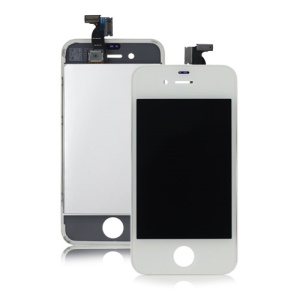 LG Brand LCD Screen and Touch Screen Digitizer for iPhone 4 - White