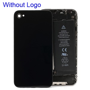 Rear Glass Replacement Battery Back Cover Door for iPhone 4 - Black