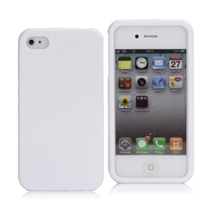 Slim Rubberized Matte Snap-on Bumper Hard Plastic Case for iPhone 4 4S - White