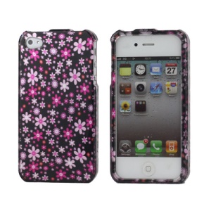 Small Flowers Snap-on Protective Plastic Case for iPhone 4 4S