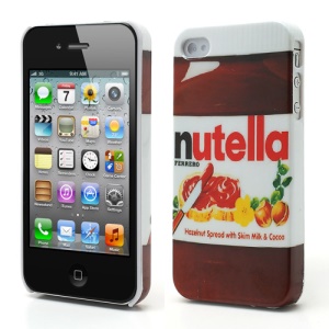 Nutella Design Glossy Plastic Phone Case Cover for iPhone 4 4S