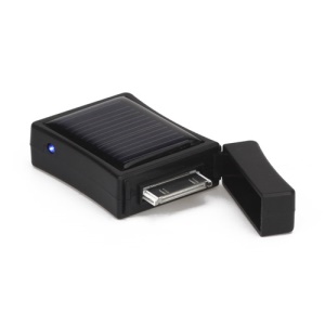 500mAh Solar Emergency Battery Charger for iPhone iPod - Black