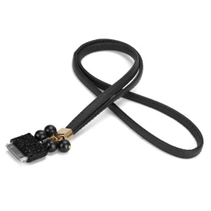 Bling Bling Rhinestone Bead Neck Strap Lanyard Chain for iPhone 4S 4 3GS 3G iPod - Black
