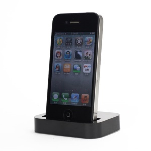 Charger Station Cradle Hot Sync Dock Stand for iPhone 4S 4 3GS 3G - Black