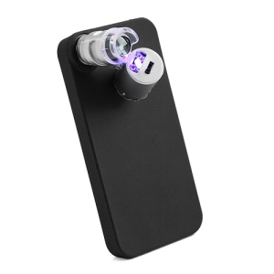 60X Zoom LED Micro Lens Microscope with Protective Cover for iPhone 4 4S