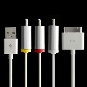 Composite AV Audio Video Cable USB Sync Charger for iPad 3 / 2 iPhone 4S / 4  / 3G / 3GS