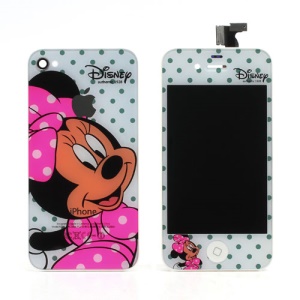 Disney Cartoon Minnie Mouse iPhone 4S Conversion Kit (LCD Assembly + Back Housing + Home Button) - Rose
