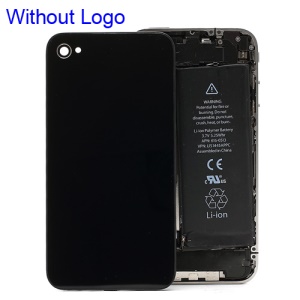 Battery Cover Back Door Rear Glass for iPhone 4S - Black