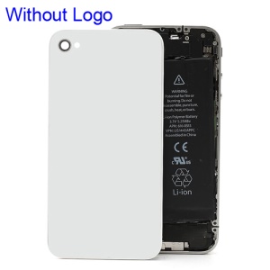 Battery Cover Back Door Rear Glass for iPhone 4S - White
