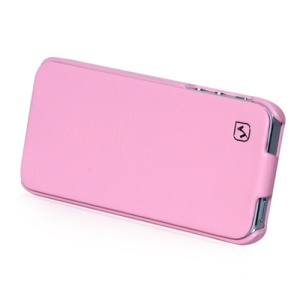 HOCO Duke Vertical Genuine Leather Flip Case Cover for iPhone 5 - Pink