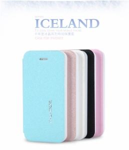 KLD Iceland Series Ultra-slim Folio Leather Case Accessories for iPhone 5