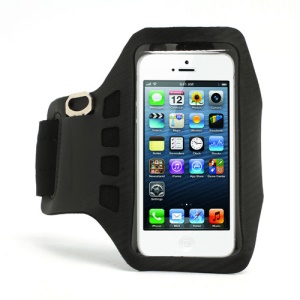 Twill Design Sports Running Gym Arm Band Armband Cace Cover for iPhone 5 - Black