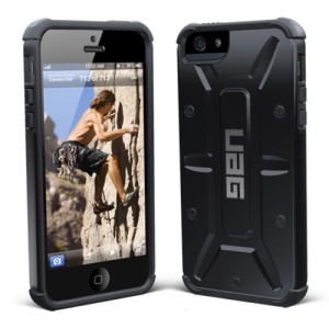 Urban Armor Gear UAG TPU & Plastic Composite Hard Case for iPhone 5 + Screen Protector - Black