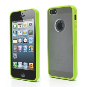 Matte Plastic & TPU Hybrid Case Cover Accessories for iPhone  5 - Green