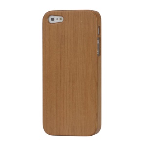 Natural Vertical Striped Wood Wooden Hard Case Cover for iPhone 5 - Cherry Wood