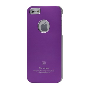 Air Jacket Metal Aluminum Hard Case Cover for iPhone 5 - Purple