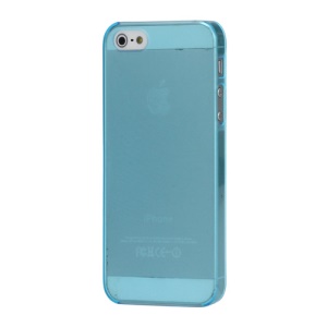 Ultra Thin 0.5mm Frosted Protective Hard Case Cover for iPhone 5 - Translucent Blue