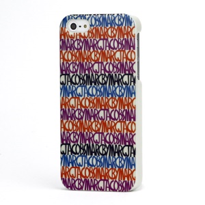 Linear Capital Letters Glossy Hard Case Cover for iPhone 5 - Colorized