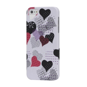 Lovely Hearts Rubberized Hard Case Cover for iPhone 5