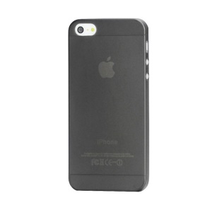 Super Thin 0.3mm Outer Matte Inner Glossy Hard Case for iPhone 5 - Black