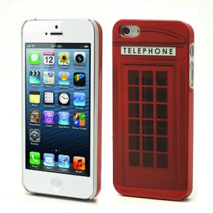 Retro Telephone Booth iPhone 5 Hard Plastic Cover