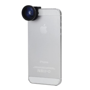 3in1 Fisheye Lens + Wide Angle + Micro Lens Phone Kit Set for iPhone 5 - Black