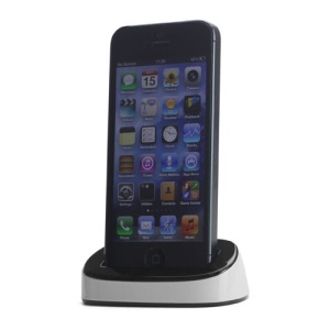 Desktop Dock Docking Station Stand Charger for iPhone 5 - White